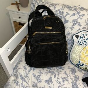 Black Quilted Backpack